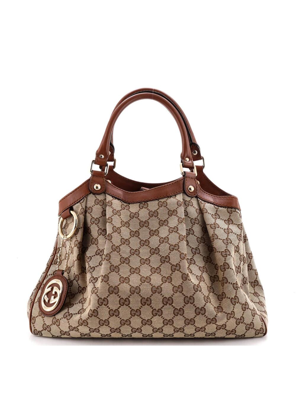 Gucci Sukey Tote Gg Canvas With Leather #324651G10B